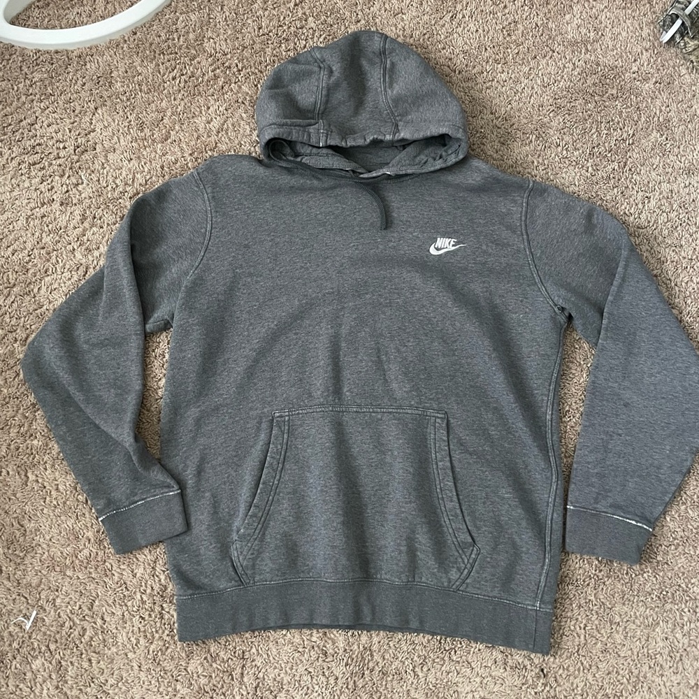 Grey Vintage Wash Nike Logo Hoodie